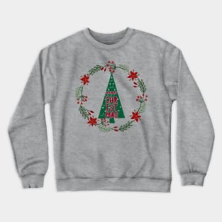 Merry Christmas - cute xmas tree Crewneck Sweatshirt